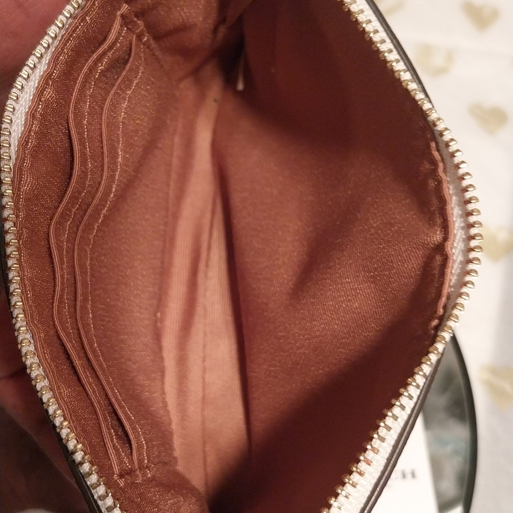 Coach Chalk Cross-Grain Leather Wristlet - Picture 10 of 16